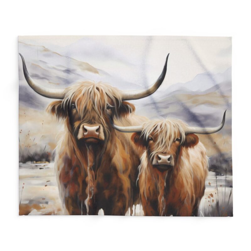 Highland Cows Arctic Fleece Blanket