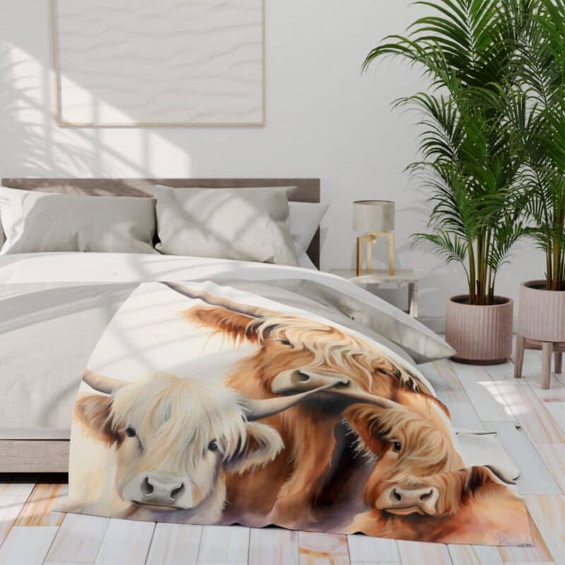 Highland Cows Arctic Fleece Blanket