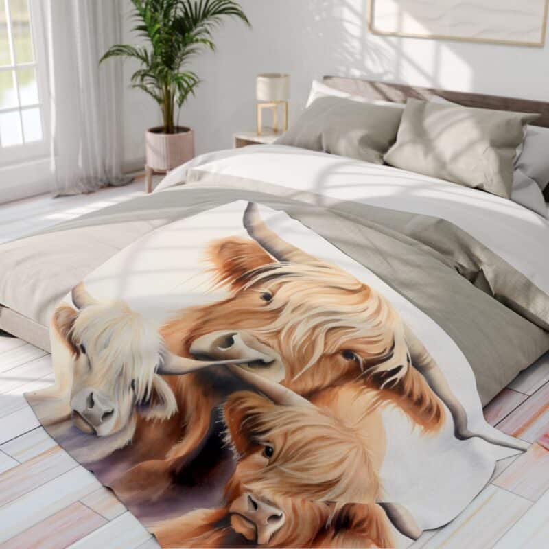 Highland Cows Arctic Fleece Blanket