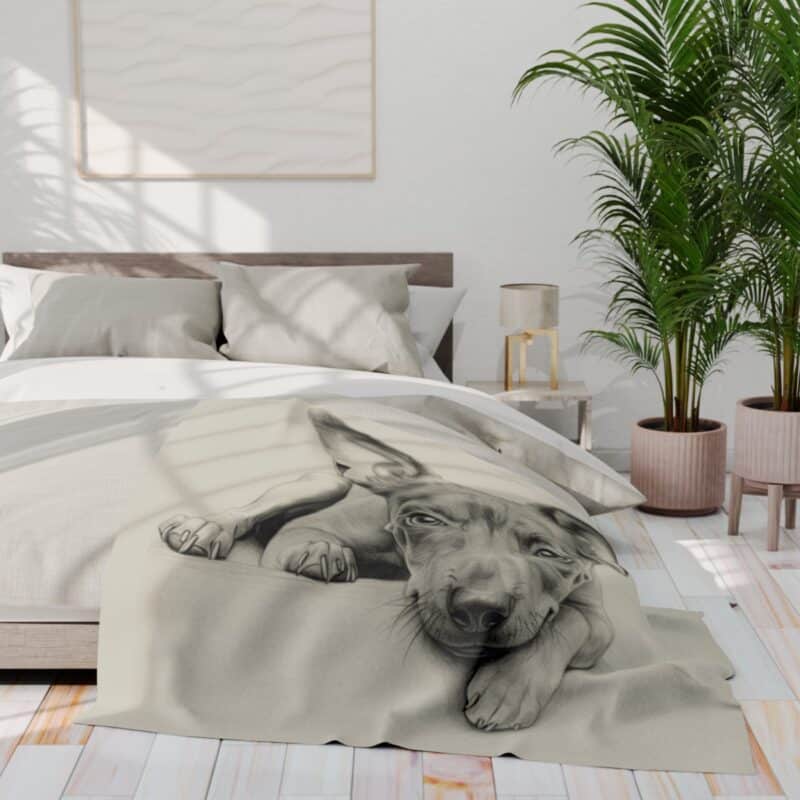 American Hairless Terrier Arctic Fleece Blanket