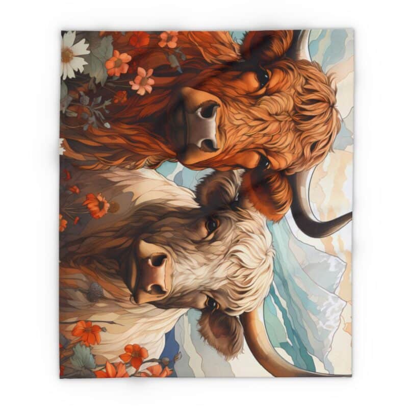 Highland Cows Arctic Fleece Blanket