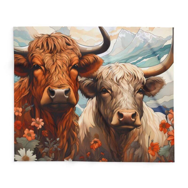 Highland Cows Arctic Fleece Blanket