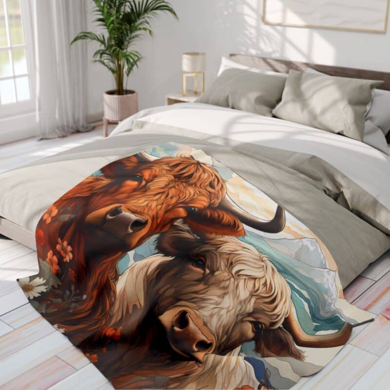 Highland Cows Arctic Fleece Blanket