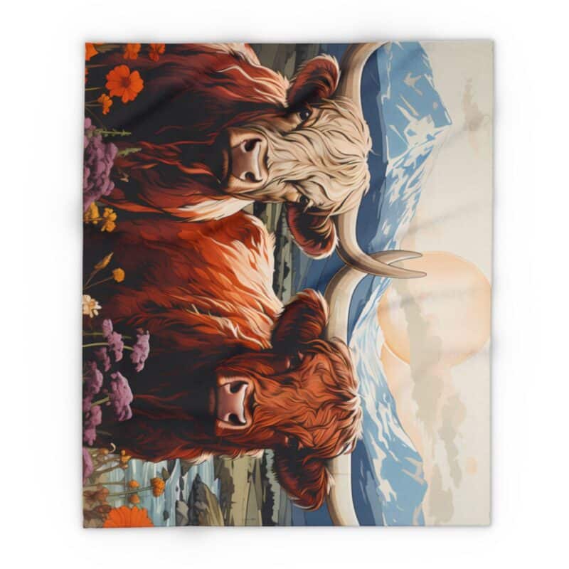 Highland Cows Arctic Fleece Blanket