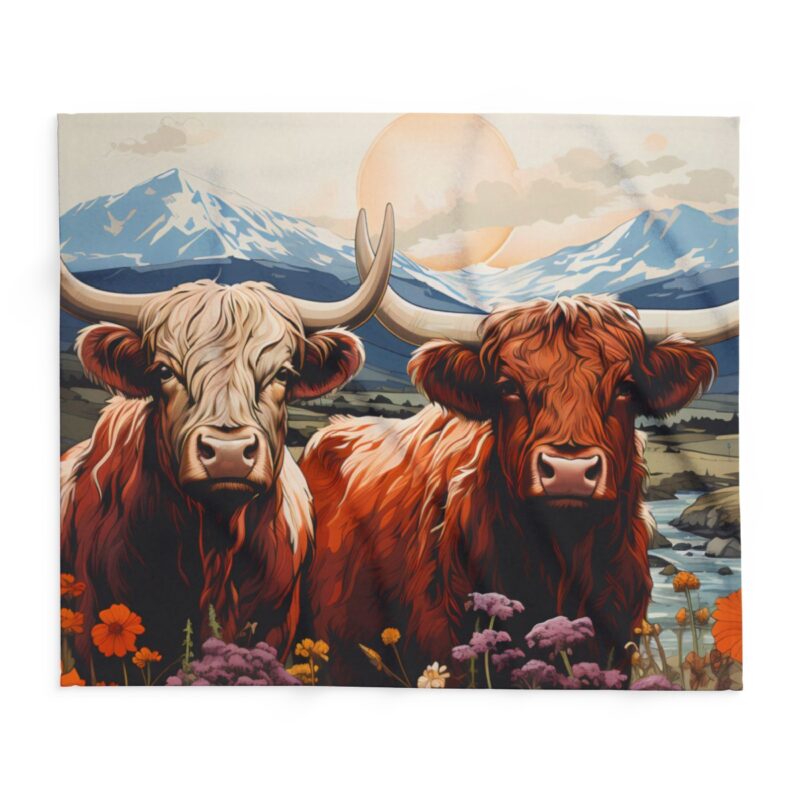 Highland Cows Arctic Fleece Blanket