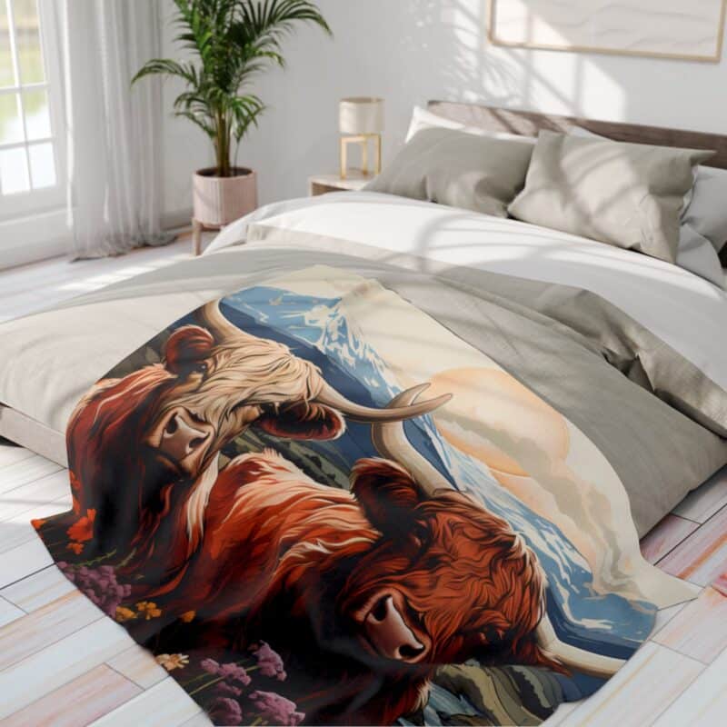 Highland Cows Arctic Fleece Blanket