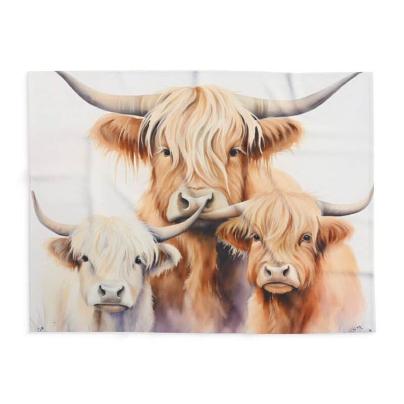 Highland Cows Arctic Fleece Blanket