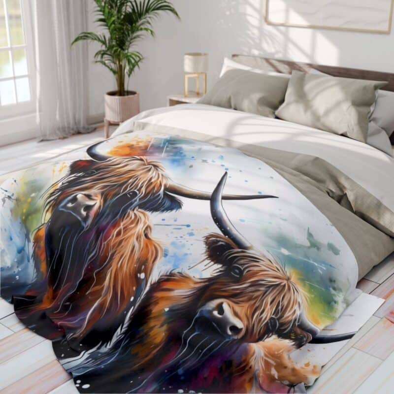 Highland Cows Arctic Fleece Blanket