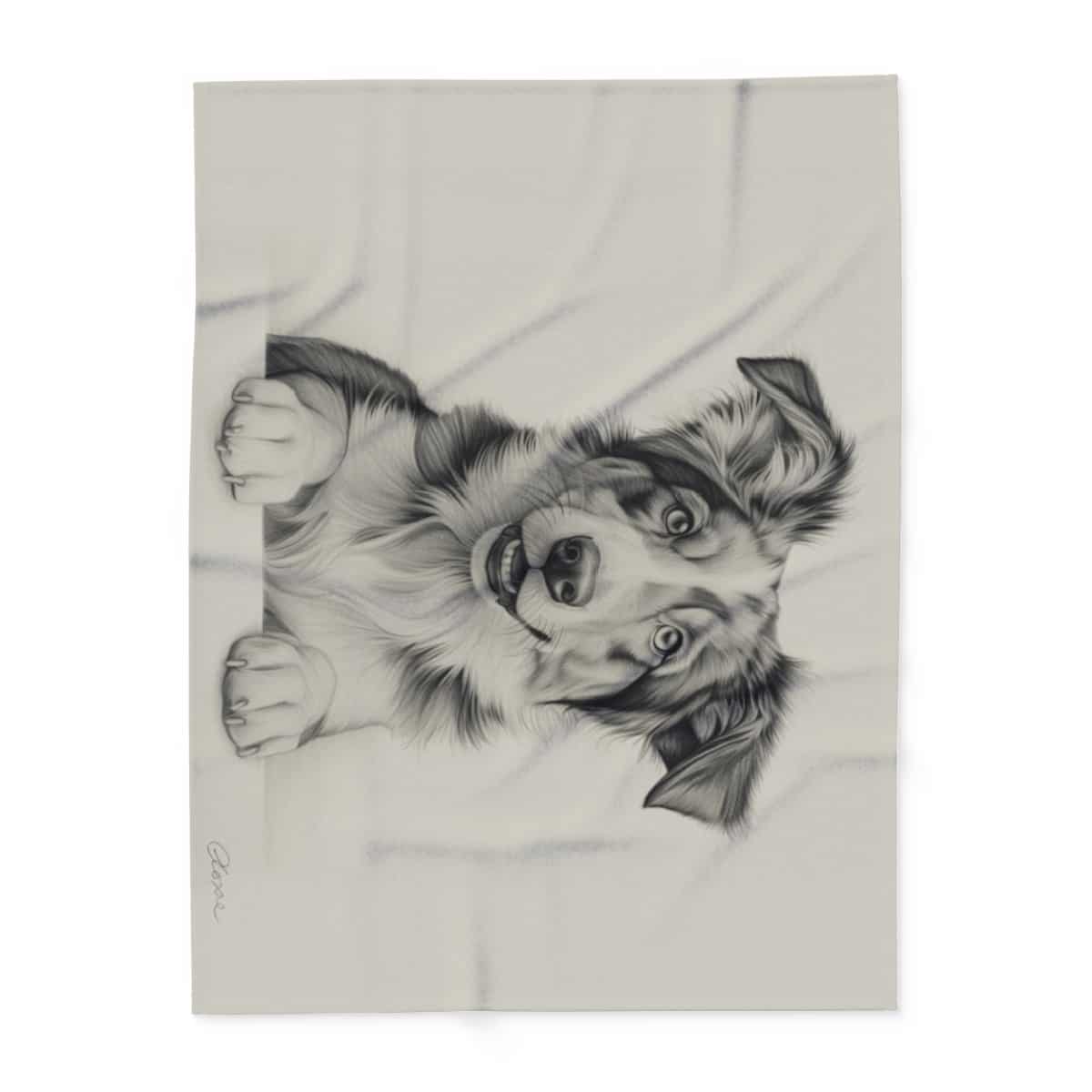 Australian Shepherd Dog Arctic Fleece Blanket