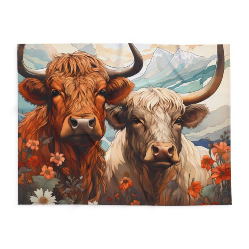 Highland Cows Arctic Fleece Blanket