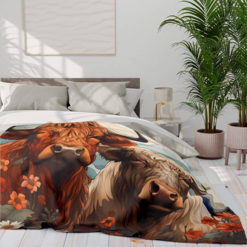 Highland Cows Arctic Fleece Blanket