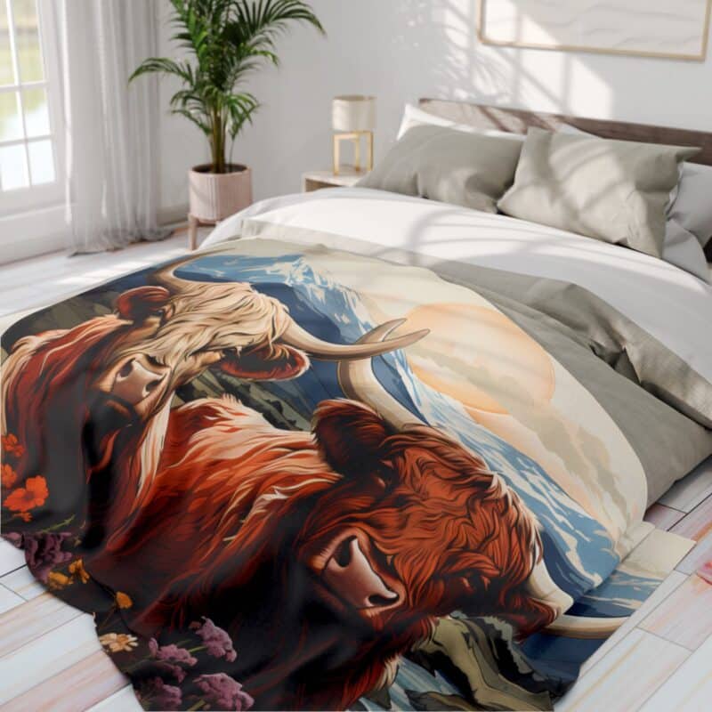 Highland Cows Arctic Fleece Blanket