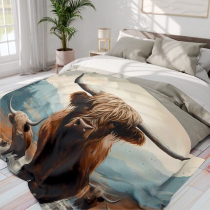 Highland Cows Arctic Fleece Blanket