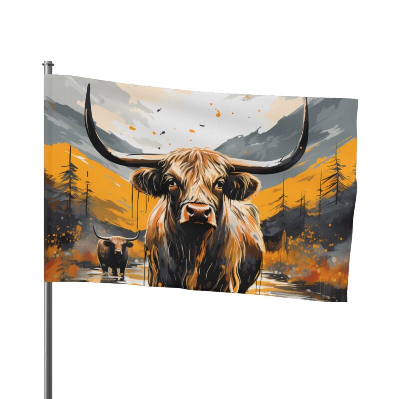 Highland Cows Flag