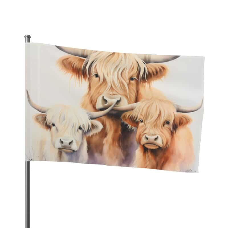 Highland Cows Flag