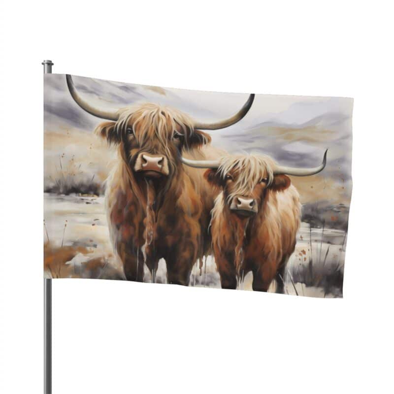 Highland Cows Flag