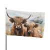 Highland Cows Flag