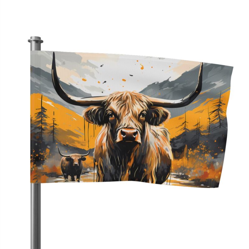 Highland Cows Flag