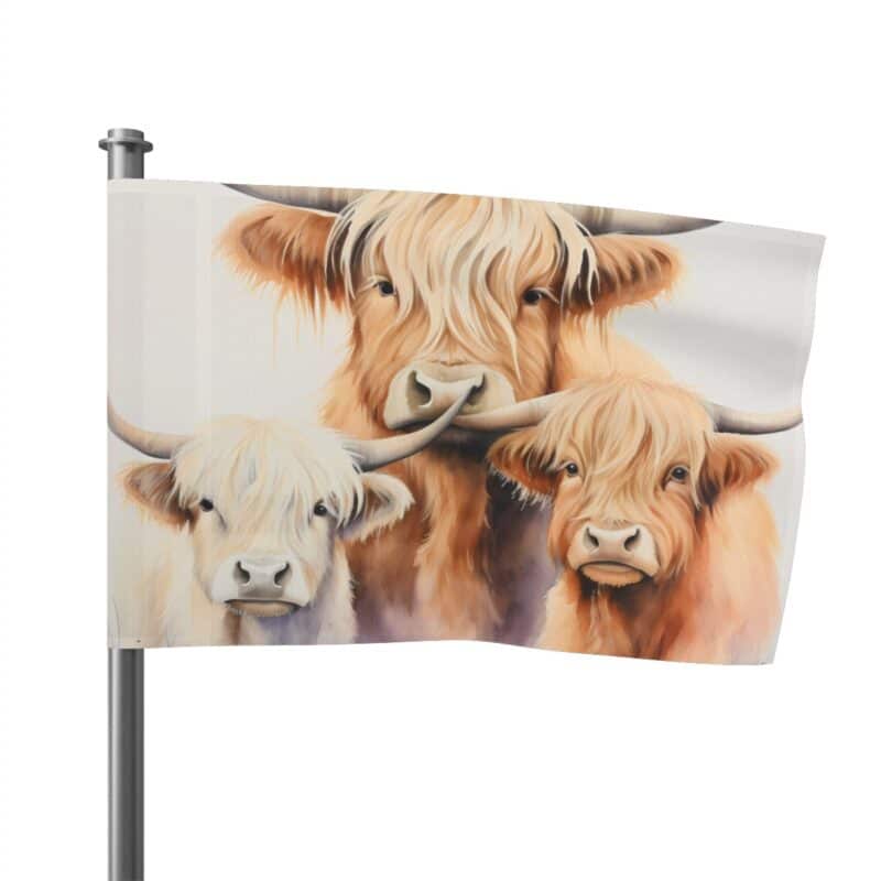 Highland Cows Flag