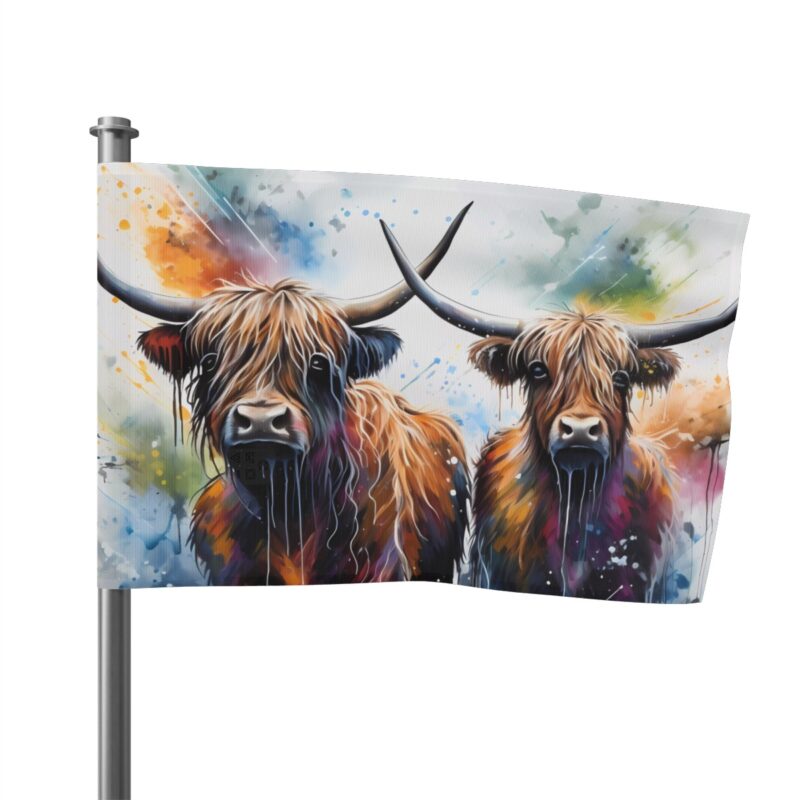 Highland Cows Flag