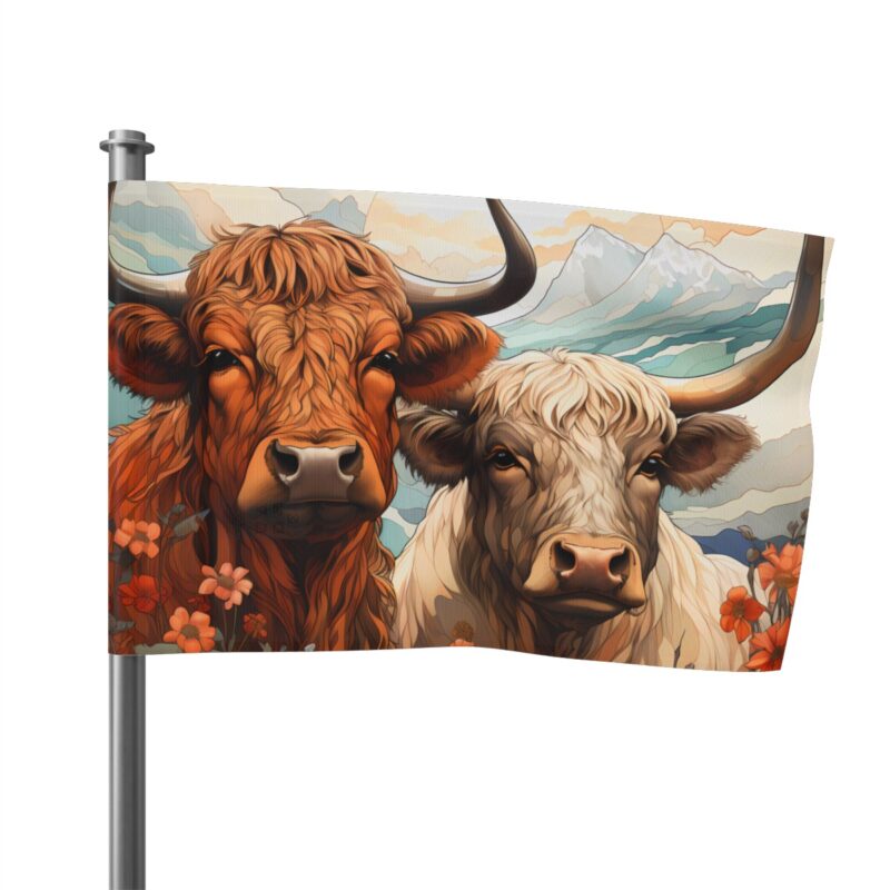 Highland Cows Flag