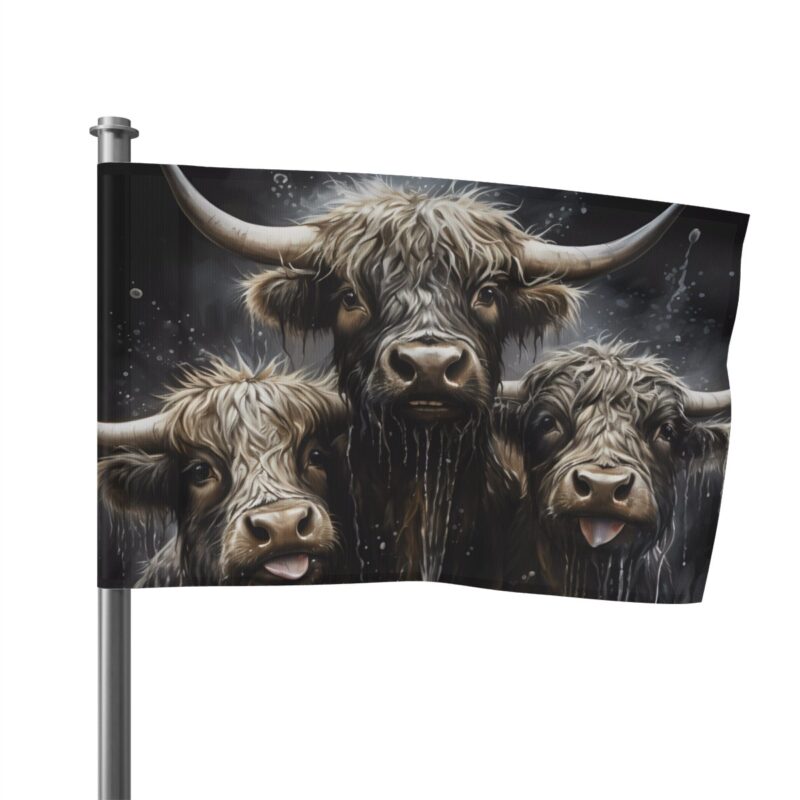 Highland Cows Flag