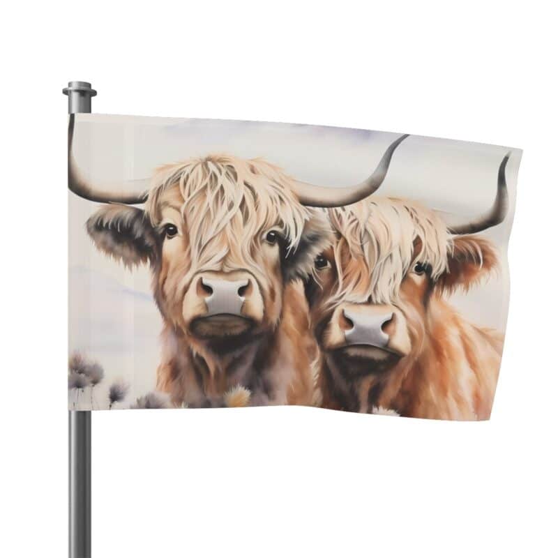 Highland Cows Flag