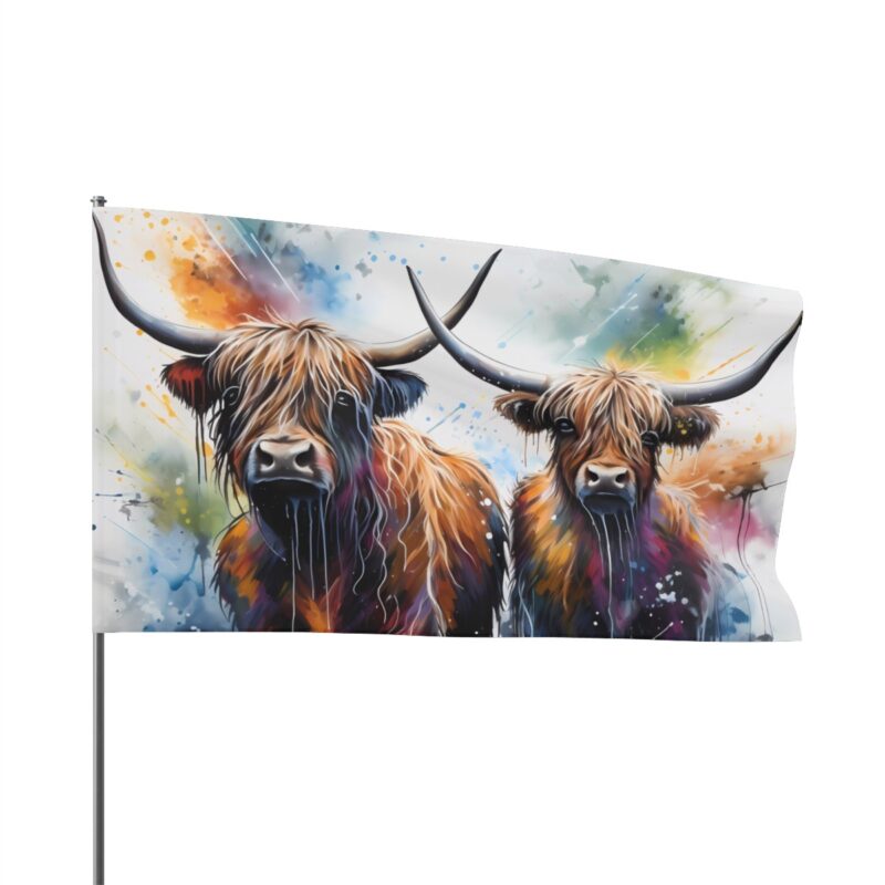 Highland Cows Flag