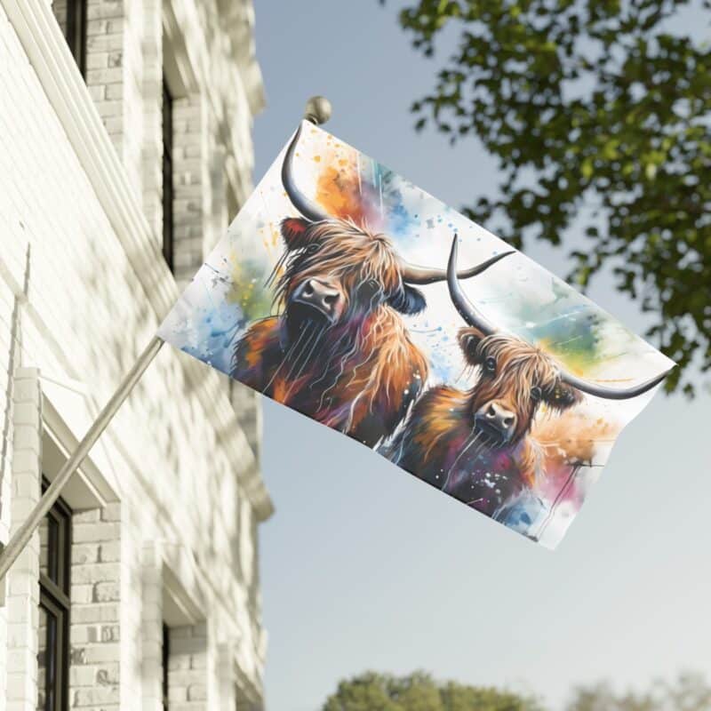 Highland Cows Flag