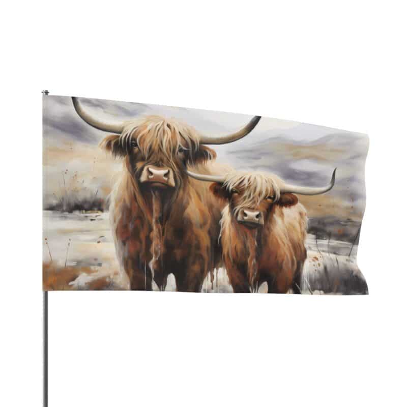 Highland Cows Flag