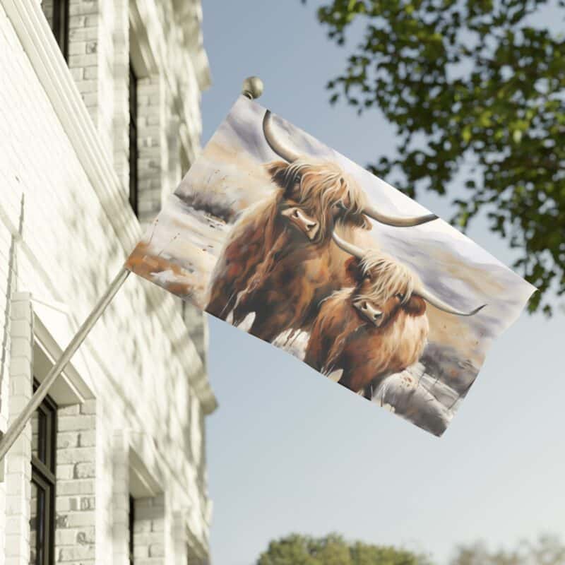 Highland Cows Flag