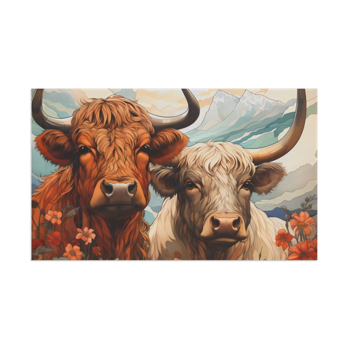 Highland Cows Flag