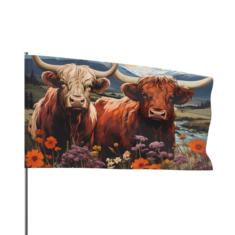 Highland Cows Flag