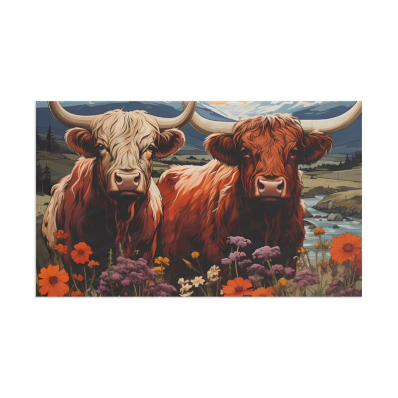 Highland Cows Flag