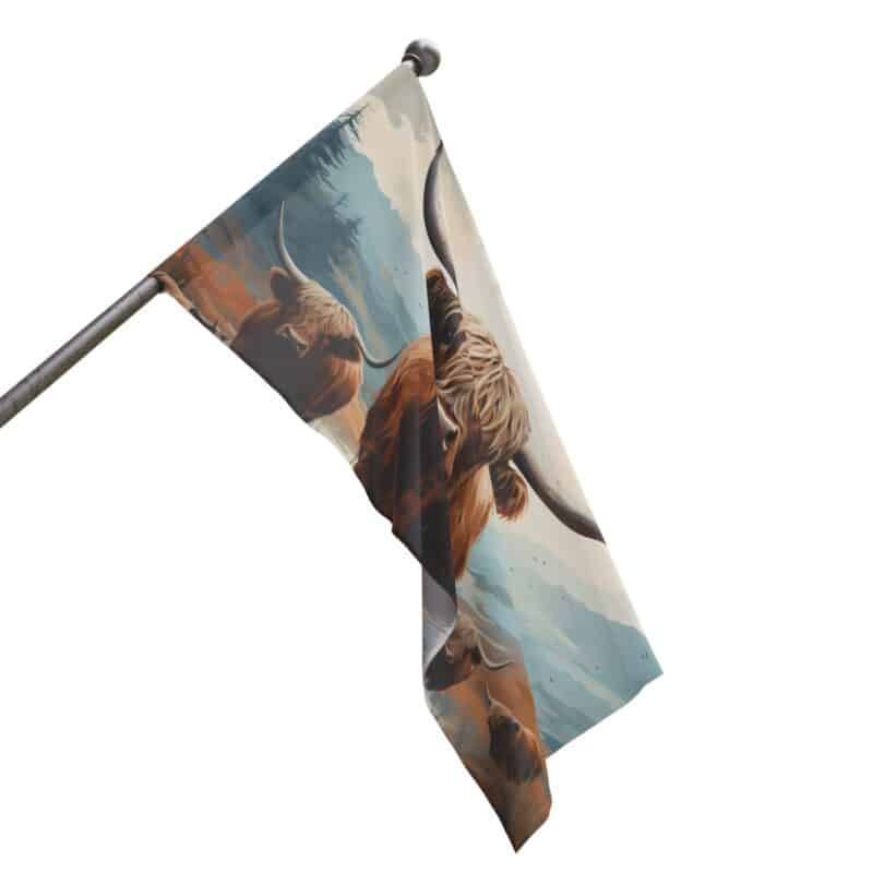 Highland Cows Flag