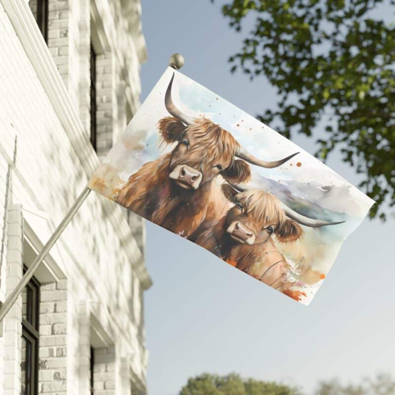 Highland Cows Flag