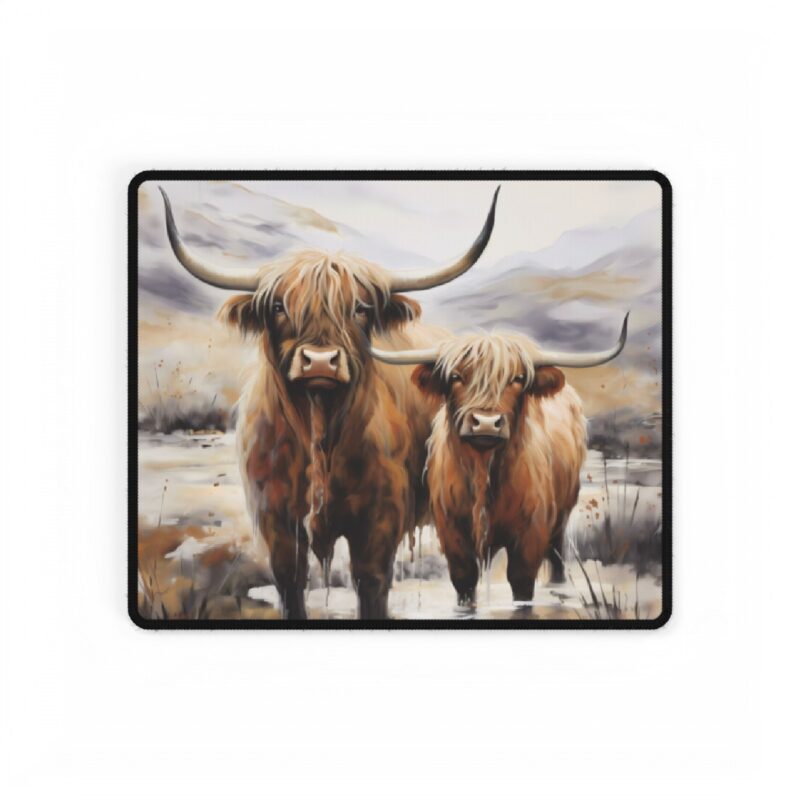 Highland Cows Mouse Pad Desk Mat