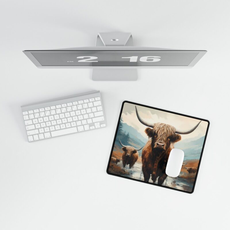 Highland Cows Mouse Pad Desk Mat