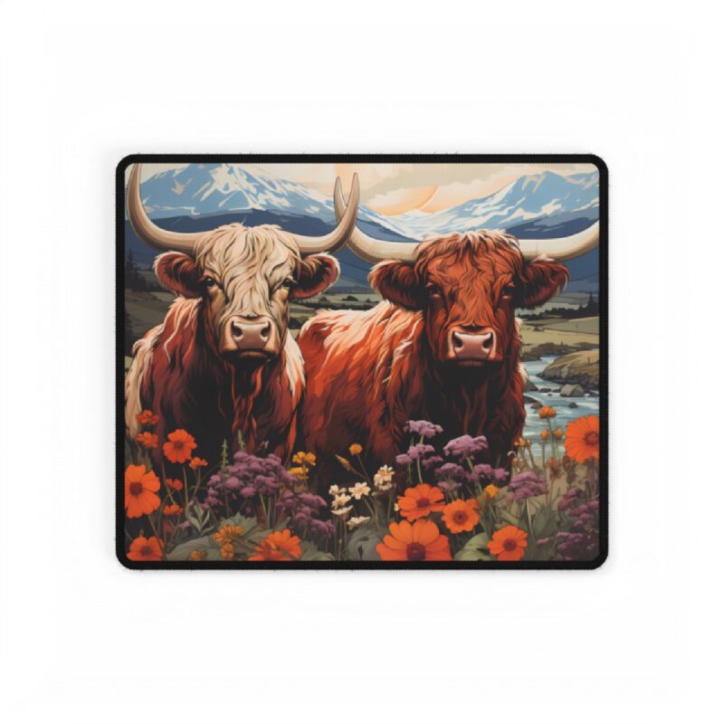 Highland Cows Mouse Pad Desk Mat