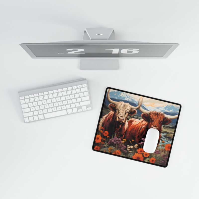 Highland Cows Mouse Pad Desk Mat