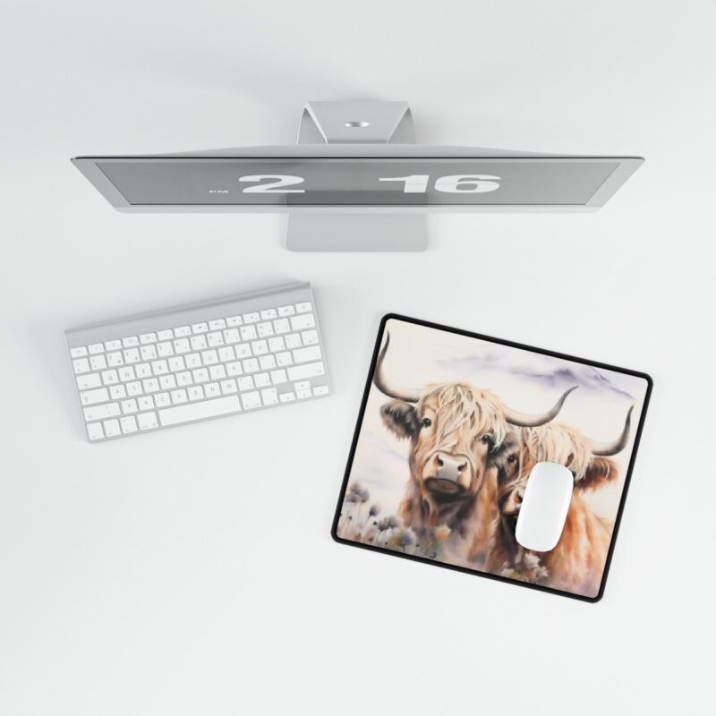 Highland Cows Mouse Pad Desk Mat