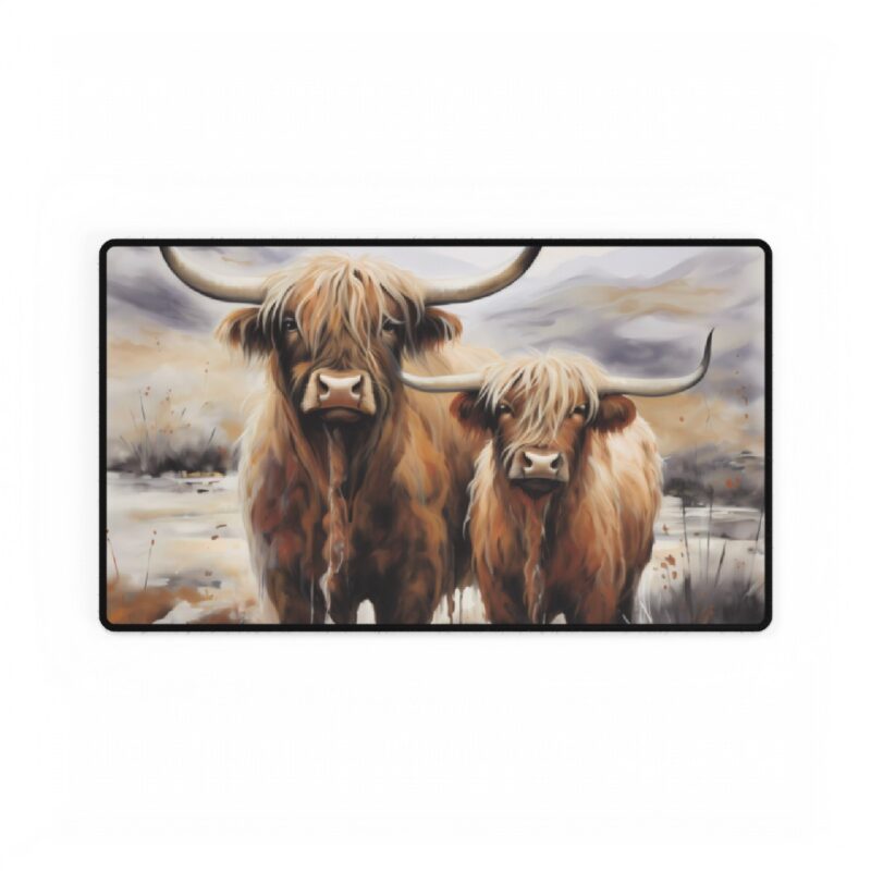 Highland Cows Mouse Pad Desk Mat