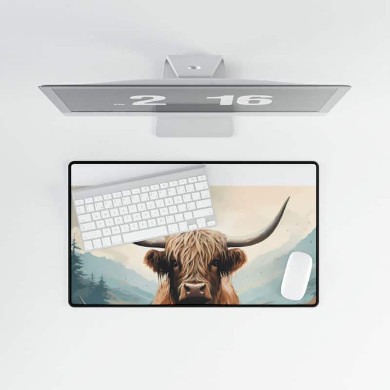 Highland Cows Mouse Pad Desk Mat