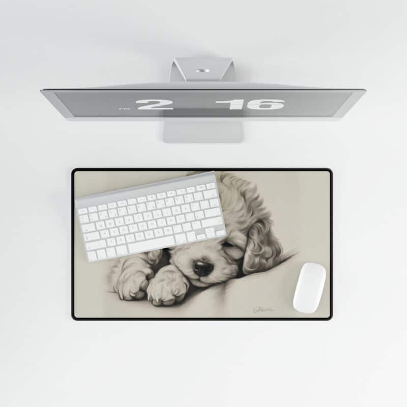 Poodle Mouse Pad Desk Mat