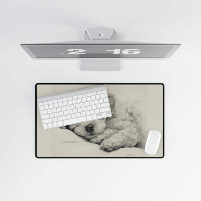 Poodle Mouse Pad Desk Mat