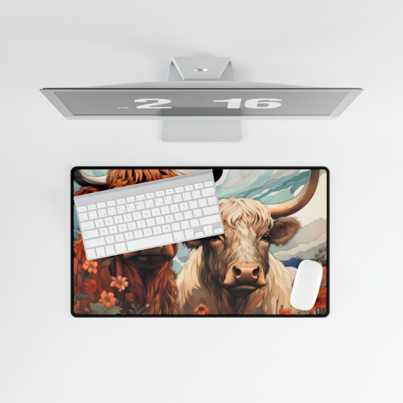 Highland Cows Mouse Pad Desk Mat