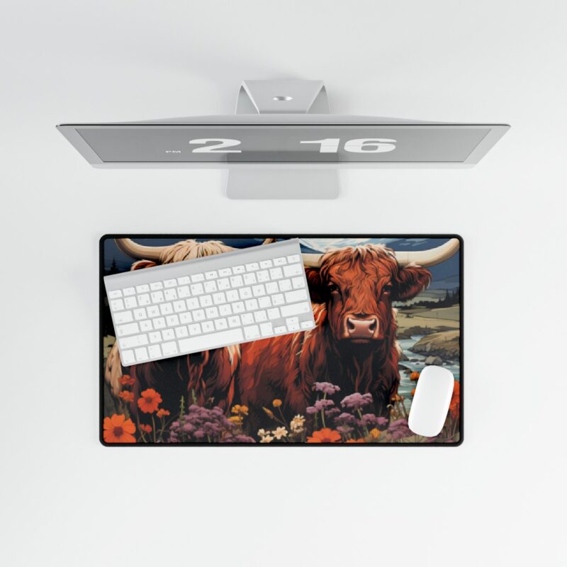 Highland Cows Mouse Pad Desk Mat