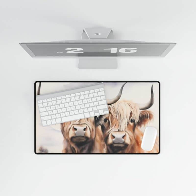 Highland Cows Mouse Pad Desk Mat