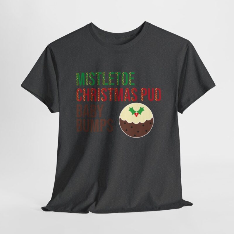 Mistletoe, Christmas Pud and Baby Bumps Pregnancy Announcement T-Shirt