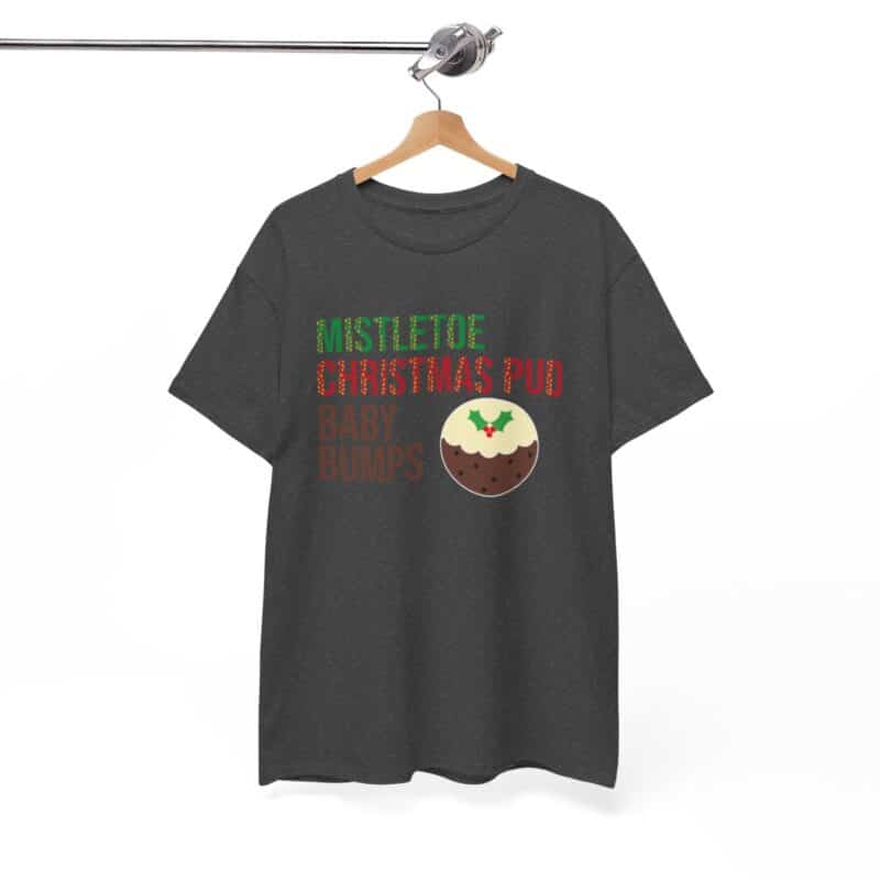 Mistletoe, Christmas Pud and Baby Bumps Pregnancy Announcement T-Shirt